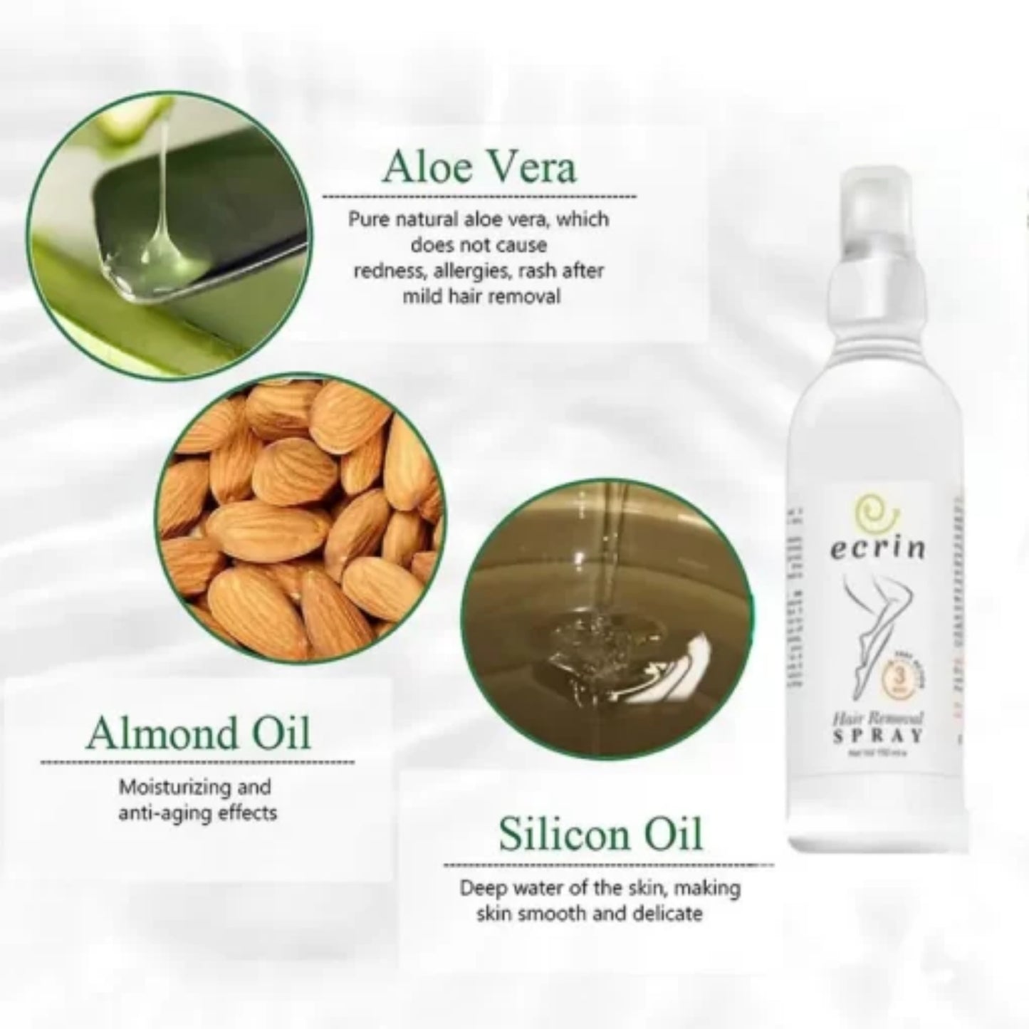 Ecrin Hair Removal Spray for Men & Women